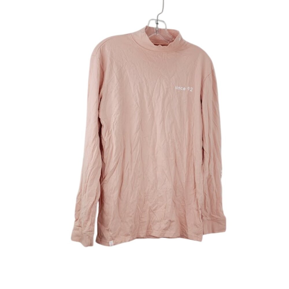 Dutch Bros Men's Peach Long Sleeve‎ Casual Crew Neck Cotton T-Shirt Size M